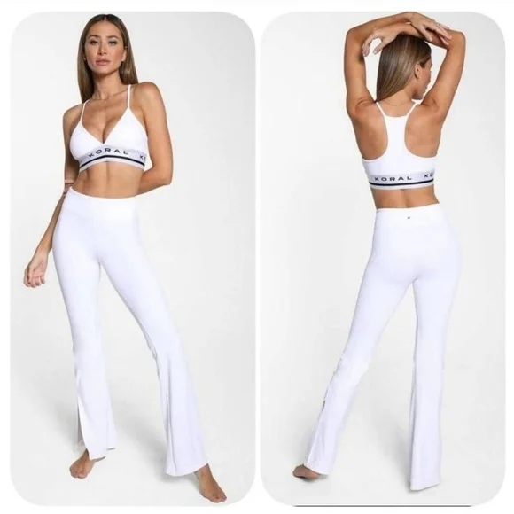 KORAL Illuminate Infinity High Rise Legging sz S white Side Slids Compression